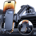 Miracase Car Phone Mount, [Upgraded Strong Military Grade Suction Cup] Long Arm Phone Holder for Car Dashboard Windshield Vent, Hands Free Cell Phone Holder Compatible with All Mobile Phones