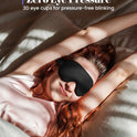 WAOAW Sleep Mask Travel Essentials - 3D Blackout Eye Mask for Sleeping - Soft Breathable Adjustable Light Blocking Eye Covers for Men and Women - Comfortable Night Mask for Travel Flight (Black)