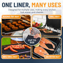 Oven Liners for Bottom of Oven - 3 Pack Large Heavy Duty Mats, 16.25”x23” Non-Stick Reusable Liner for Electric, Gas, Toasters, Grills - BPA & PFOA Free Kitchen Accessory to Keep It Clean (Black)