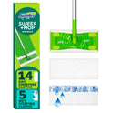 Swiffer Sweep + Mop, Broom & Mop Alternative, Dry & Wet Floor Cleaner for Dirt, Dust, Hair, All Purpose Cleaning Tool for Home, Bathroom, Kitchen, Set Includes 1 Sweeper, 14 Dry Pads, 5 Wet Pads Fresh