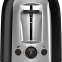 BLACK+DECKER 2-Slice Extra Wide Slot Toaster, Classic Oval, Black with Stainless Steel Accents, TR1278B
