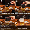 SMOKPUB Electric Whiskey Smoker Kit Built-in Lighter, No Butane Needed, Rechargeable Cocktail Smoker Kit with 6 Wood Chips, Old Fashioned Drink Smoker Kit, Bourbon Whiskey Gifts for Men,Dad,Husband