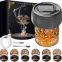 Whiskey Electric Smoker Kit, Birthday Christmas Anniversary Bourbon Whiskey Gifts for Men,Dad,Husband - Gray