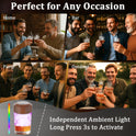 Electric Whiskey Smoker Kit - Built-in Lighter, 6 Lighting Colors, Rechargeable Cocktail Smokers Kit with 6 Wood Chips, Old Fashioned Drink Smoker Kit, Birthday Gifts for Men, Dad (No Butane)