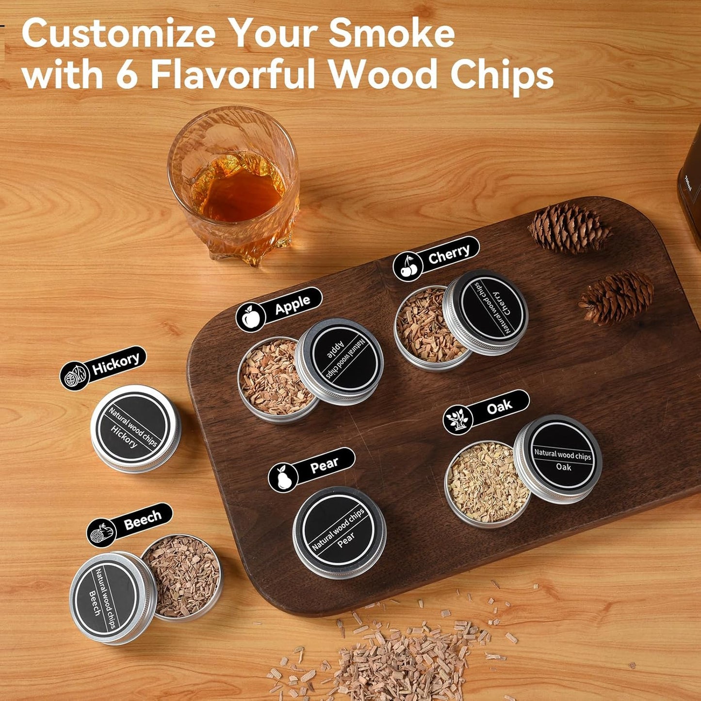 Electric Cocktail Smoker Kit for Bourbon Whiskey, Smoking Smoked Fashion Top Whiskey Making Accessories Infuse Cocktail Wine for Old Fashioned Smoker Kit