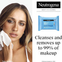 Neutrogena All-in-One Makeup Removing Cleansing Wipes - Gentle Cleansing Towelettes Remove Make-up & Waterproof Mascara - Plant-Based, Alcohol-Free Formula for Sensitive Eye Area - Value Twin Pack, 50 Count