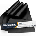 Oven Liners for Bottom of Oven - 3 Pack Large Heavy Duty Mats, 16.25”x23” Non-Stick Reusable Liner for Electric, Gas, Toasters, Grills - BPA & PFOA Free Kitchen Accessory to Keep It Clean (Black)
