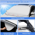 Tevlaphee Windshield Sun Shade, Windshield Sun Shade, 3 Magnet, Block UV Rays, Foldable, Sun Visor Protector for SUV Truck to Keep Vehicle Cooler, 197 * 128cm