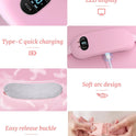 Portable Electric Heating Pad for Cramps, Upgraded Cordless Period Fast Heating Pad for Back Menstrual Belt 6 Heat 6 Vibration Modes Gifts for Women Girl Her Girlfriend Christmas Stocking Stuffer Pink