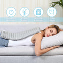 24"x12" Heating Pad, Electric Heating Pad for Dry & Moist Heat, Electric Heat Pad with Multiple Temp & Timer Settings, Auto Off, Silver Gray