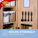 Command Wire Hooks Value Pack, Small, Clear, 9 Hooks 12 Small Strips