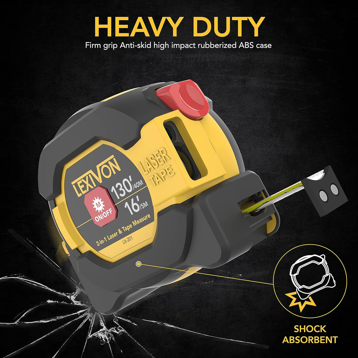 LEXIVON 2 in 1 Digital Laser Tape Measure