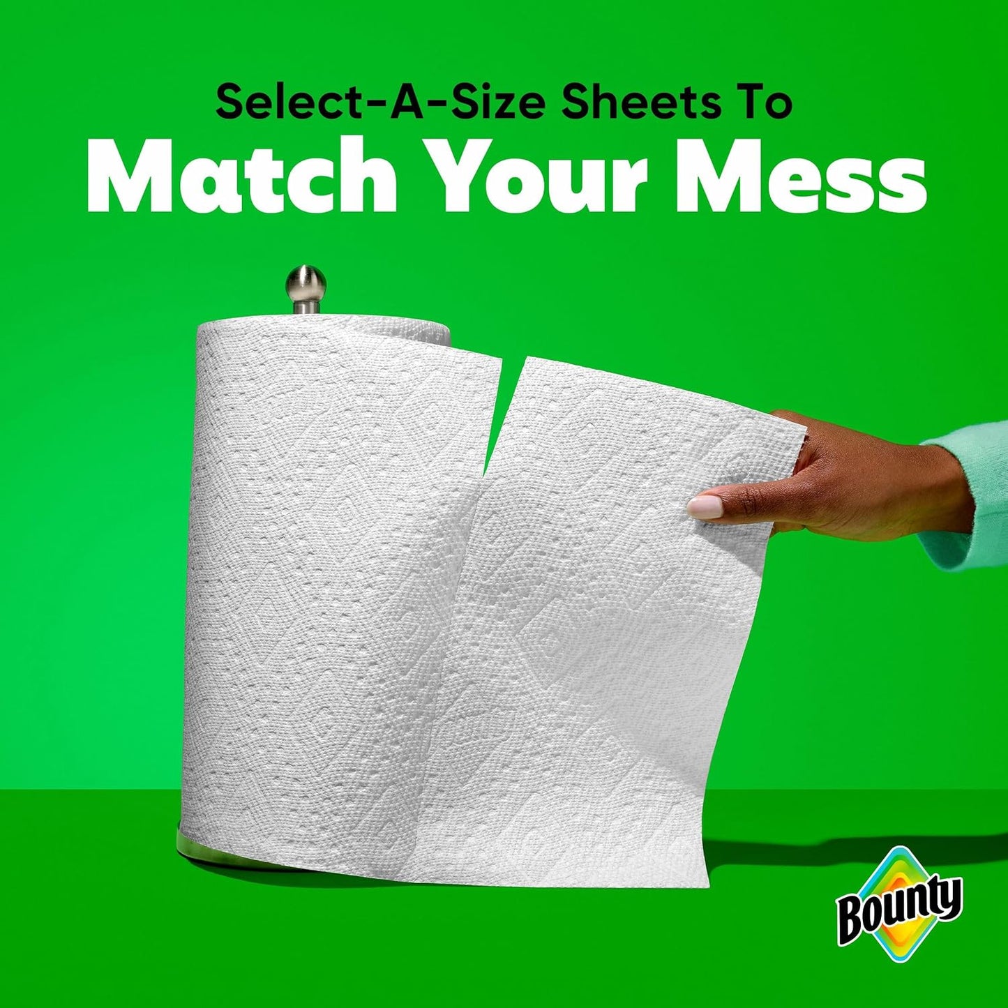 Bounty Paper Towels Select-A-Size White, 8 Double Plus Rolls = 20 Regular Rolls