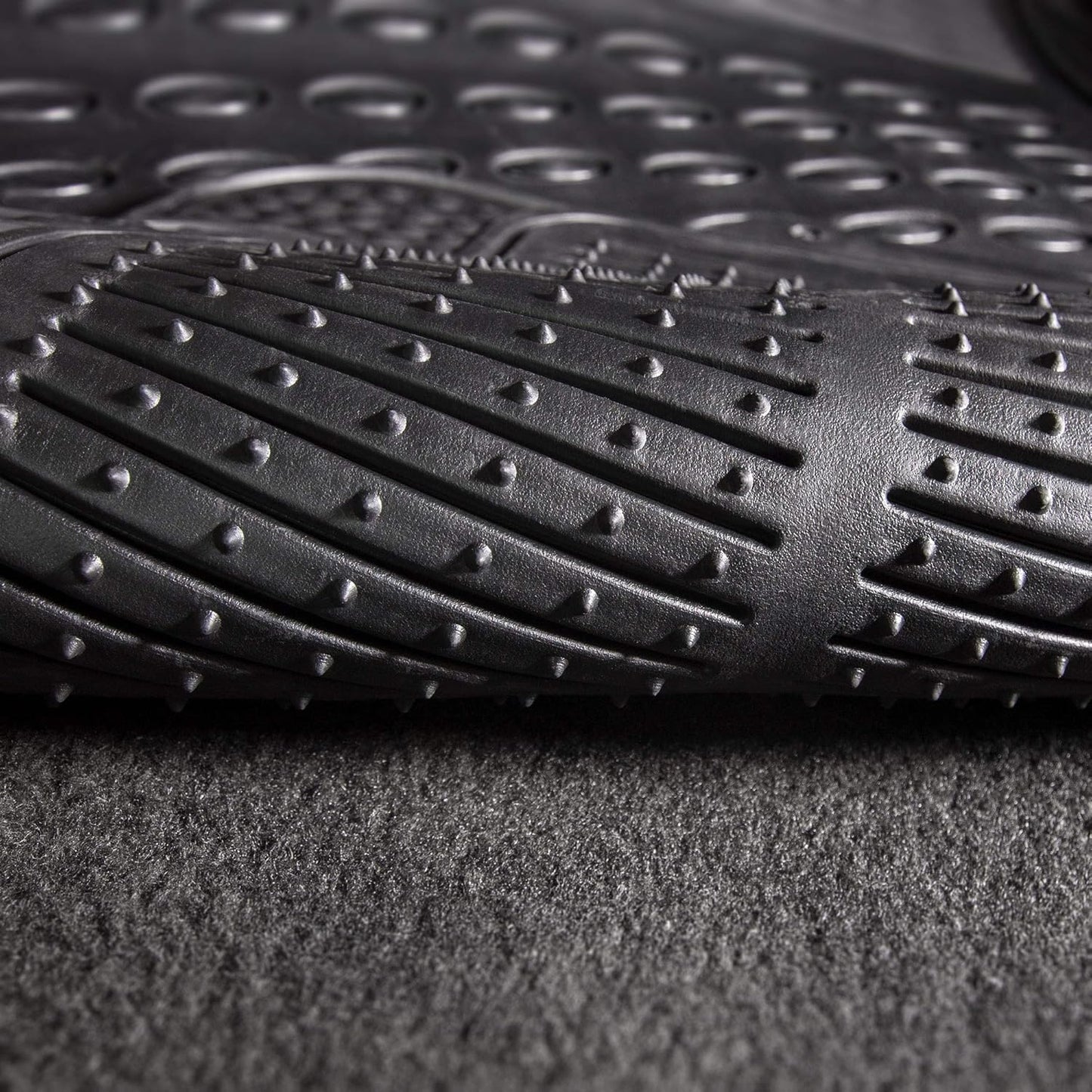 FH Group Automotive Floor Mats Solid Black Climaproof for All Weather Protection Universal Fit Trimmable Heavy Duty fits Most Cars, SUVs, and Trucks, 3pc Full Set F11306BLACK