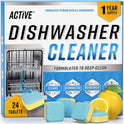 Dishwasher Cleaner And Deodorizer Tablets - 24 Pack Deep Cleaning Descaler Pods Formulated To Clean Dish Washer Machine, Natural Limescale Remover, Hard Water, Calcium, Odor - 12 Month Supply