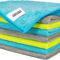 FIXSMITH Microfiber Cleaning Cloth - Pack of 8, Size: 12 x 16 in, Multi-Functional Cleaning Towels, Highly Absorbent Cleaning Rags, Lint-Free, Streak-Free Cleaning Cloths for Car Kitchen Home Office.