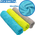FIXSMITH Microfiber Cleaning Cloth - Pack of 8, Size: 12 x 16 in, Multi-Functional Cleaning Towels, Highly Absorbent Cleaning Rags, Lint-Free, Streak-Free Cleaning Cloths for Car Kitchen Home Office.