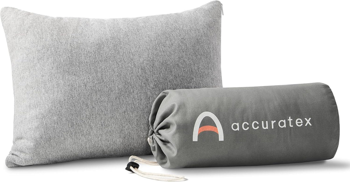 ACCURATEX Camping Pillow-100% Cotton Breathable Cover