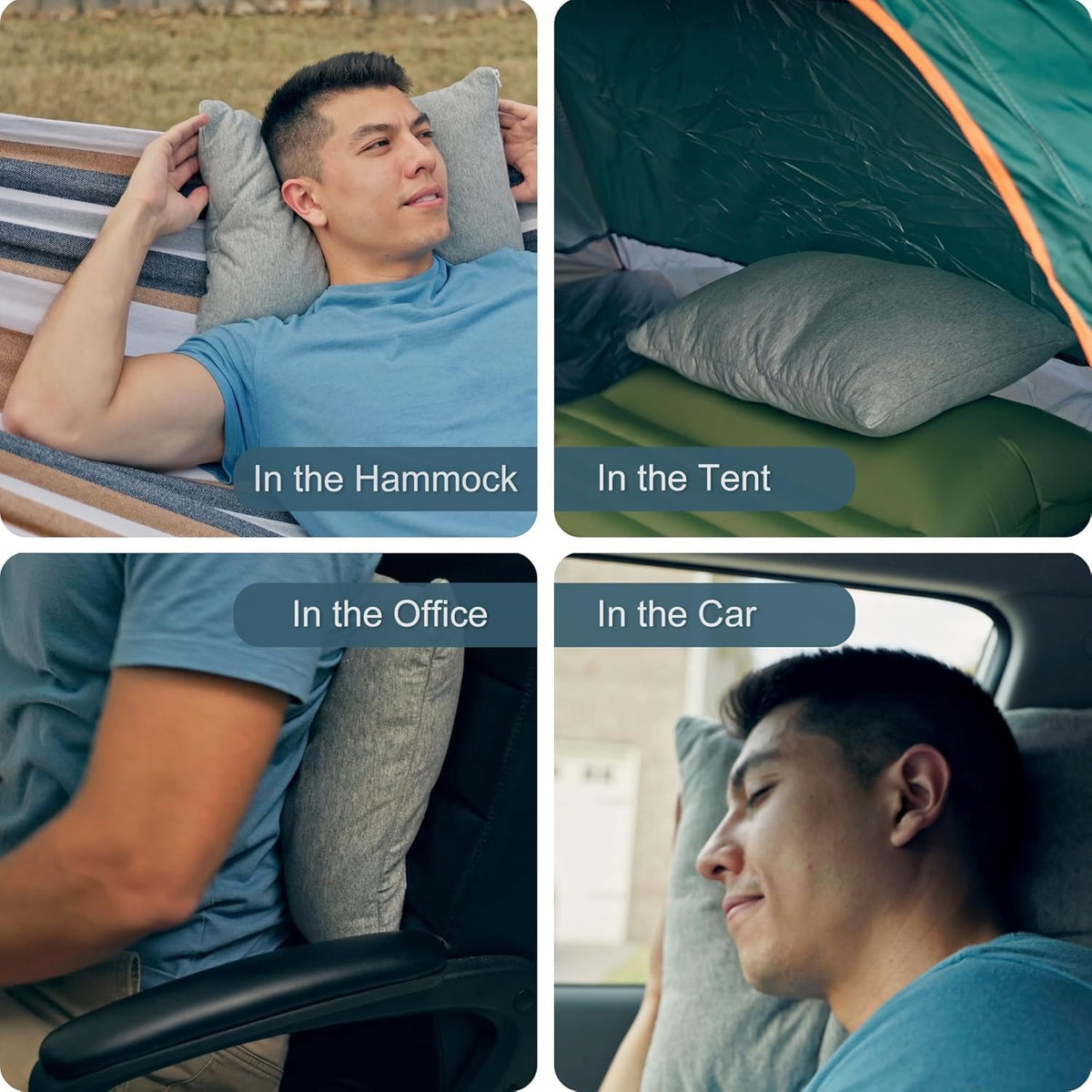 ACCURATEX Camping Pillow-100% Cotton Breathable Cover