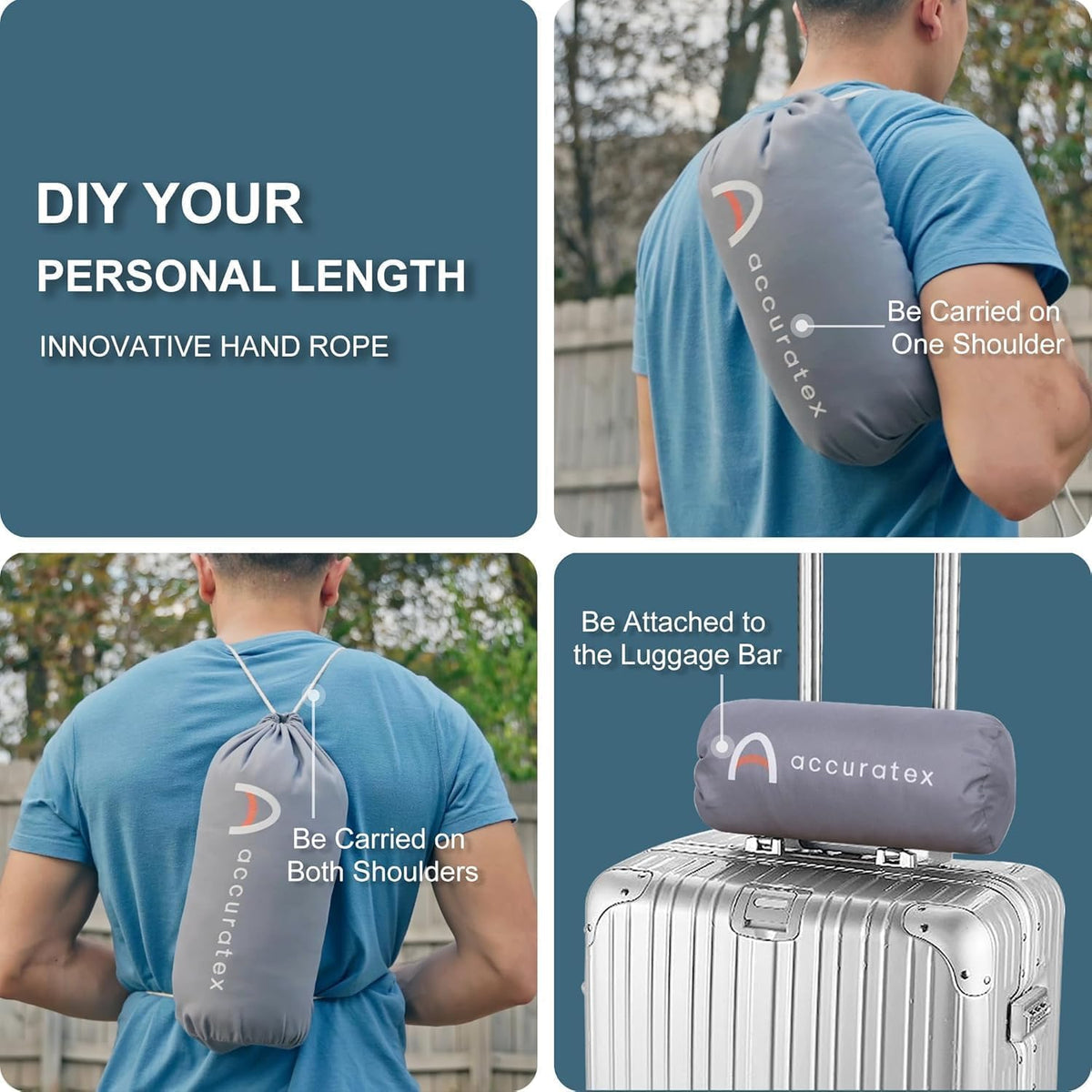 ACCURATEX Camping Pillow-100% Cotton Breathable Cover