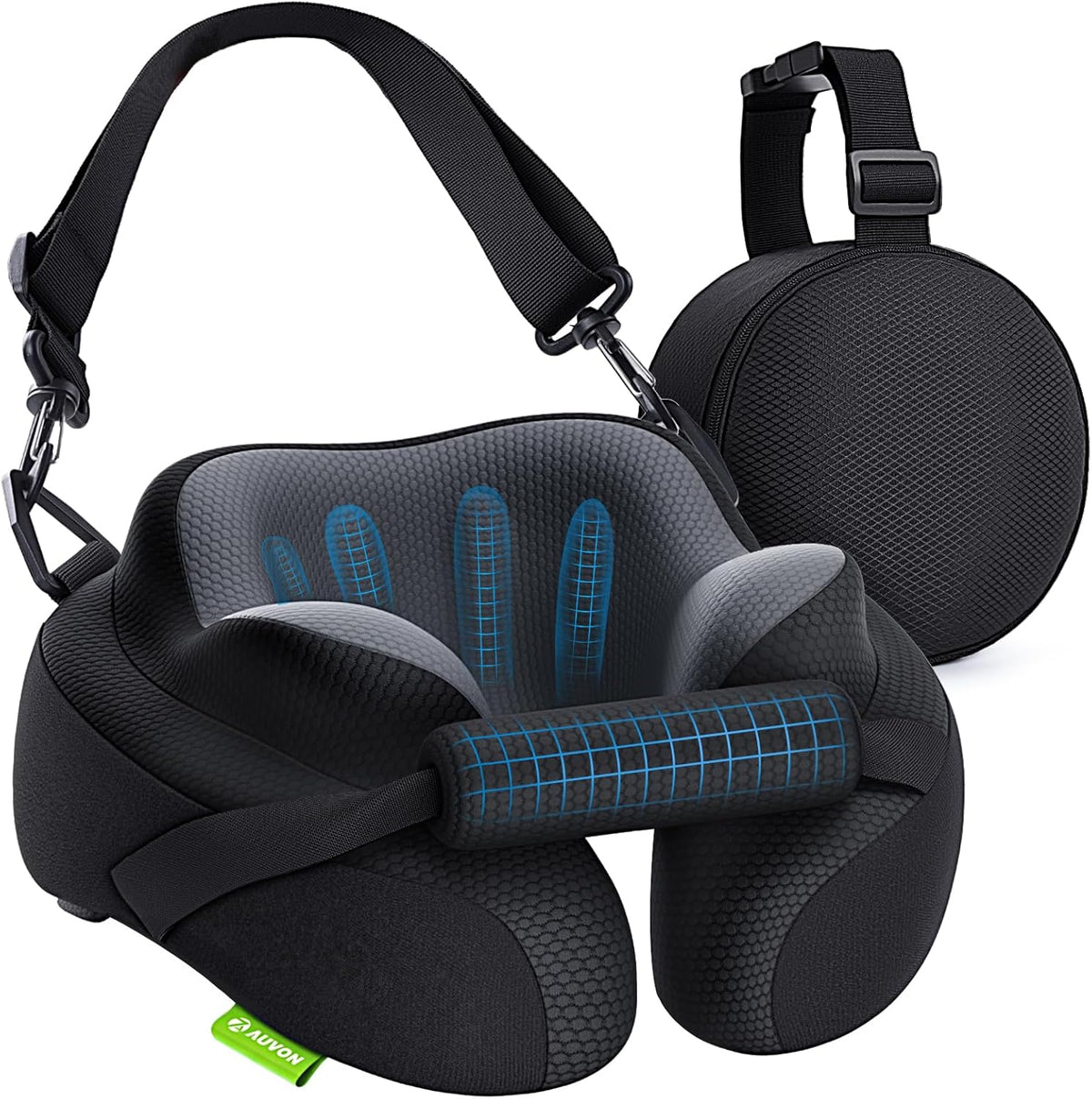 Airplane Pillow with Seat Straps for Head & Neck Support