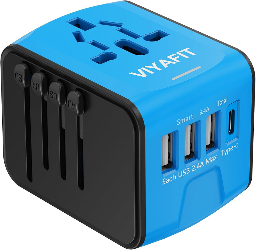 All in One Wall Charger with High Speed 2.4A 3xUSB, 3.0A Type-C
