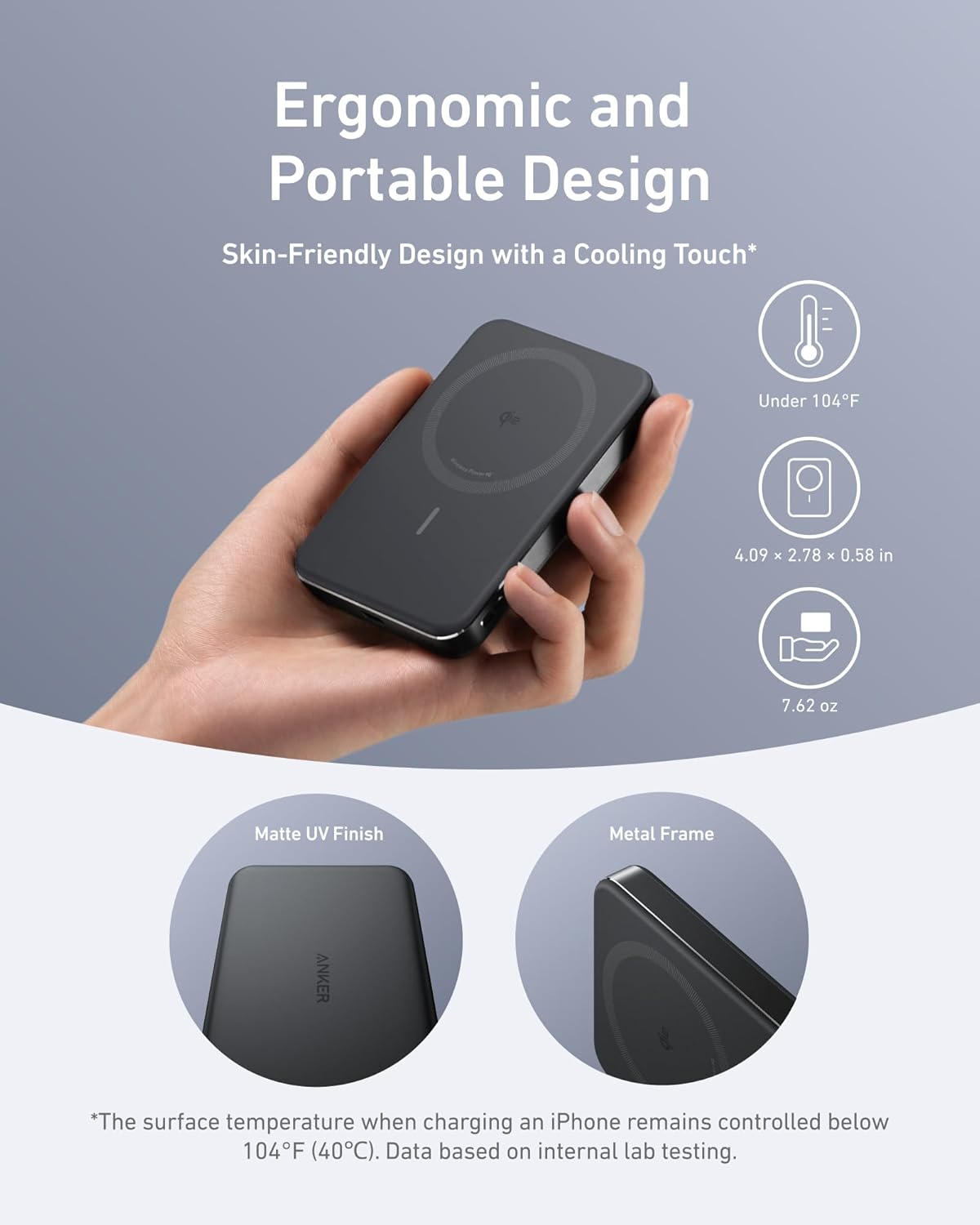 Anker MagGo Power Bank, Ultra-Slim 10,000mAh Magnetic Battery Pack