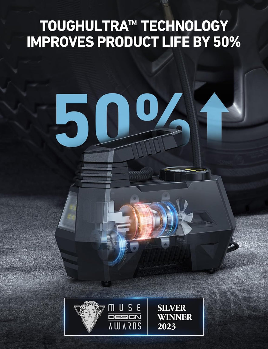 AstroAI AIRUN H Tire Inflator Portable Air Compressor Air Pump for Car Tires-Car Accessories