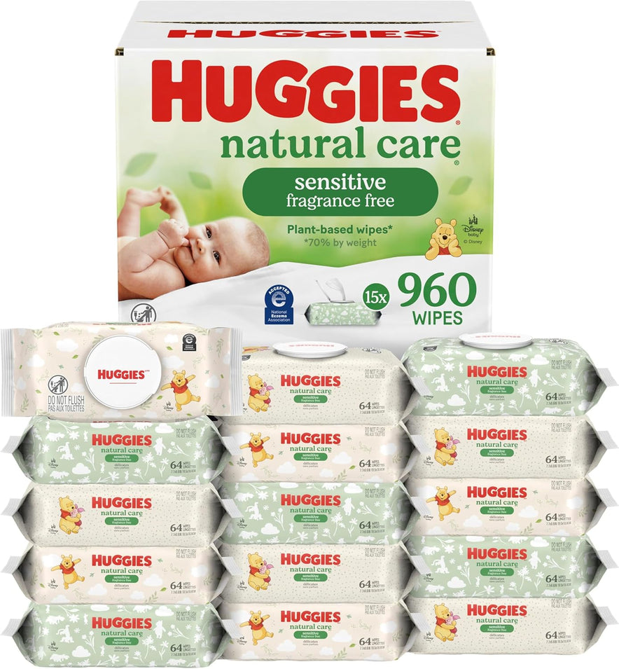 Baby Wipes, Unscented, Hypoallergenic, 99% Purified Water, 15 Flip