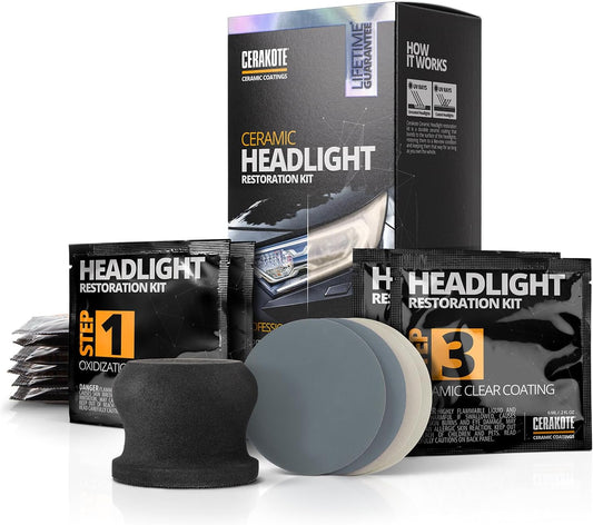 CERAKOTE® Ceramic Headlight Restoration Kit – Guaranteed To Last As Long As You Own Your Vehicle