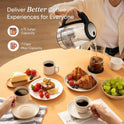 COSORI Plastic-Free Electric Kettle, Odorless Boiling 1.7L Borosilicate Glass, 1500W Cordless