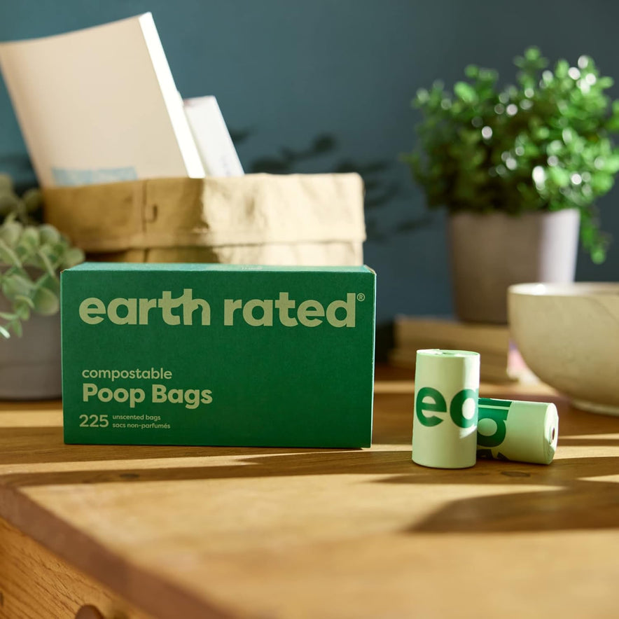 Earth Rated Compostable Dog Poop Bags, Ultra Thick and Leak Proof