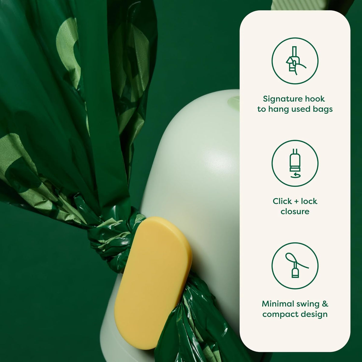 Earth Rated Dog Poop Bag Holder, Durable and Guaranteed Leakproof