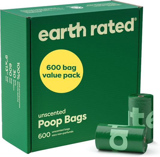 Earth Rated Unscented Dog Poop Bags 600 Count