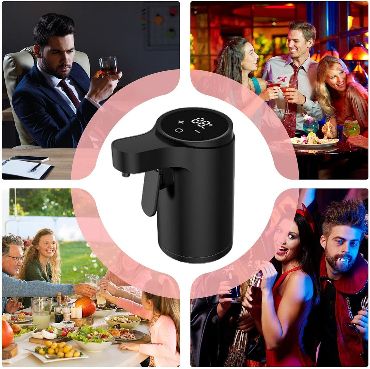 Electric Liquor Dispenser - Smart Touch Decanter, Digital Whiskey Pourer