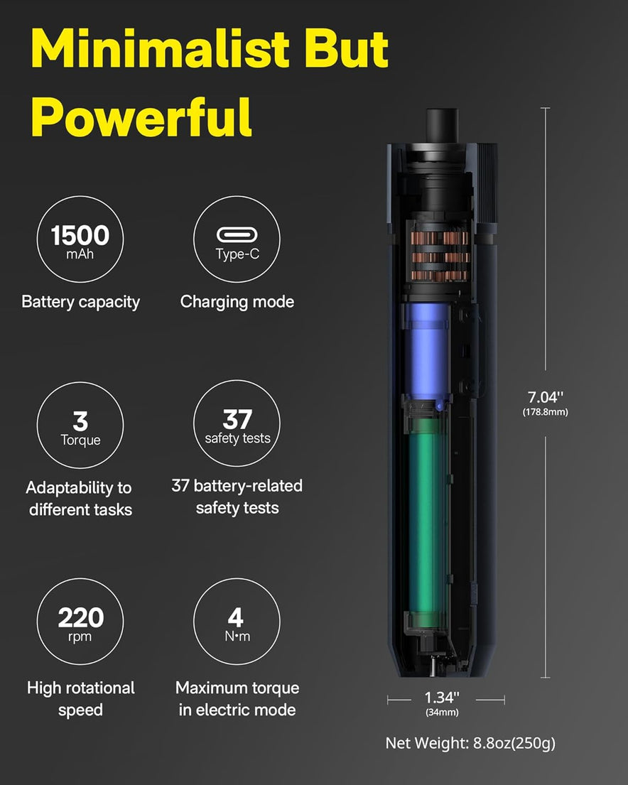 Electric Screwdriver Set, 3.6V Cordless Screwdriver Set USB-C