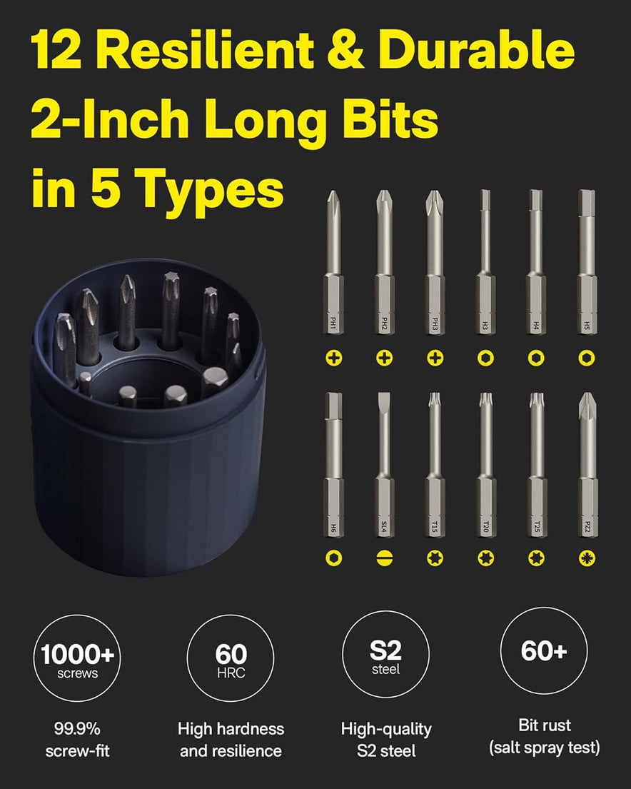 Electric Screwdriver Set, 3.6V Cordless Screwdriver Set USB-C