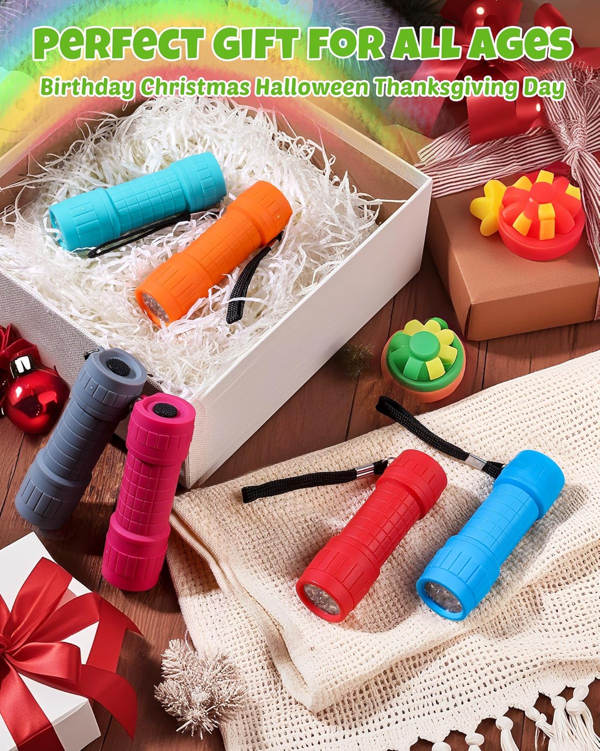 EverBrite 6-Pack Mini 9-LED Flashlight with Lanyard