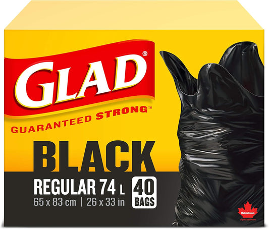Garbage Bags - Regular 74 Litres - 40 Trash Bags