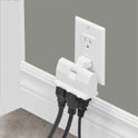 Globe Electric 46505 3-Outlet Lateral Swivel Grounded Wall Adapter Tap