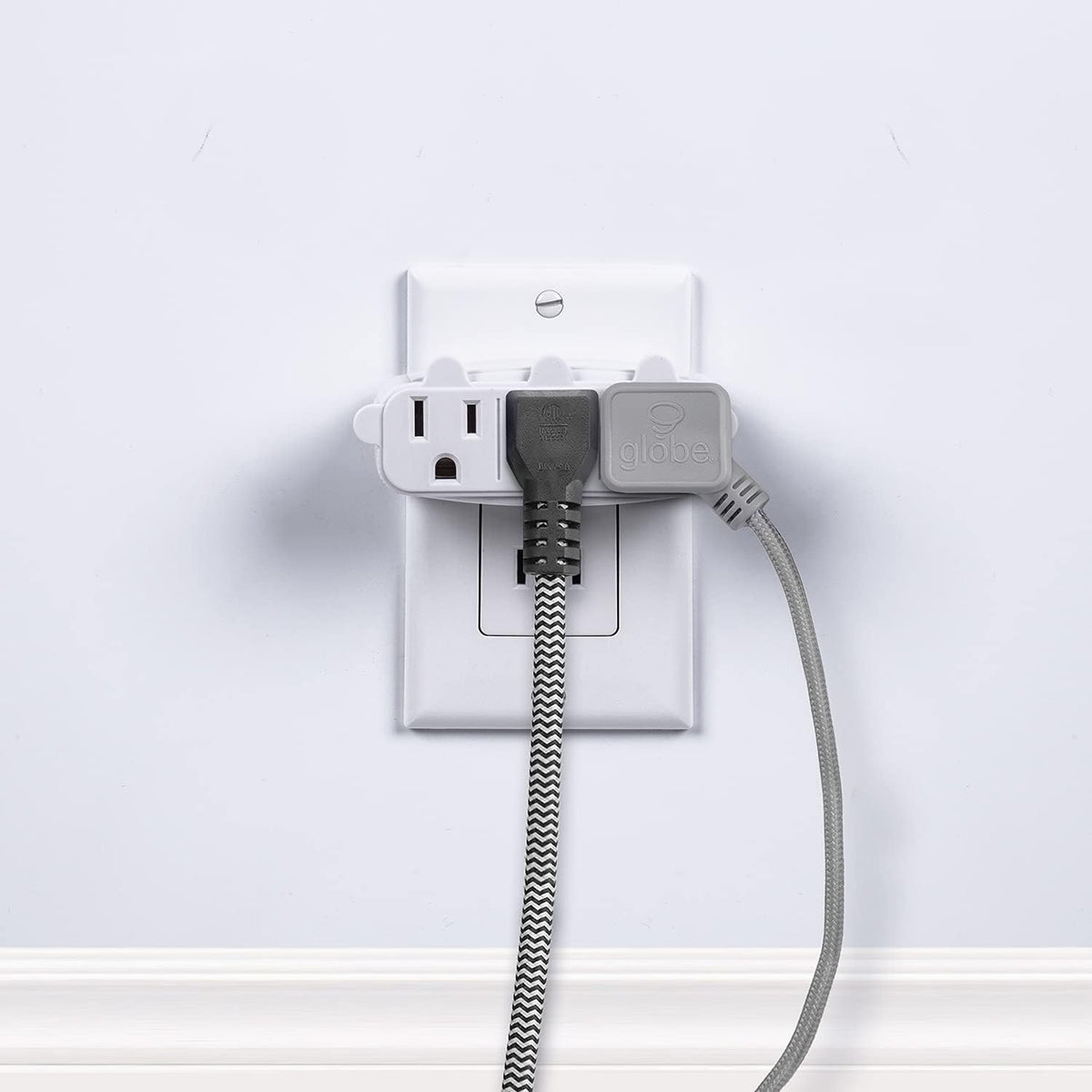 Globe Electric 69702 3-Outlet Multi-Tap Wall Tap, White Finish