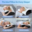 HOMCA Memory Foam Pillow, 2 in 1 Cervical Pillow for Neck Pain Relief