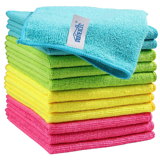 HOMEXCEL Microfiber Cleaning Cloth,12 Pack Cleaning Rag