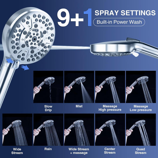 High Pressure 10-Mode Handheld Shower Head
