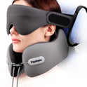 Inspireyes Neck Pillow, Travel Pillow with Seat Strap, 3D Sleep Mask
