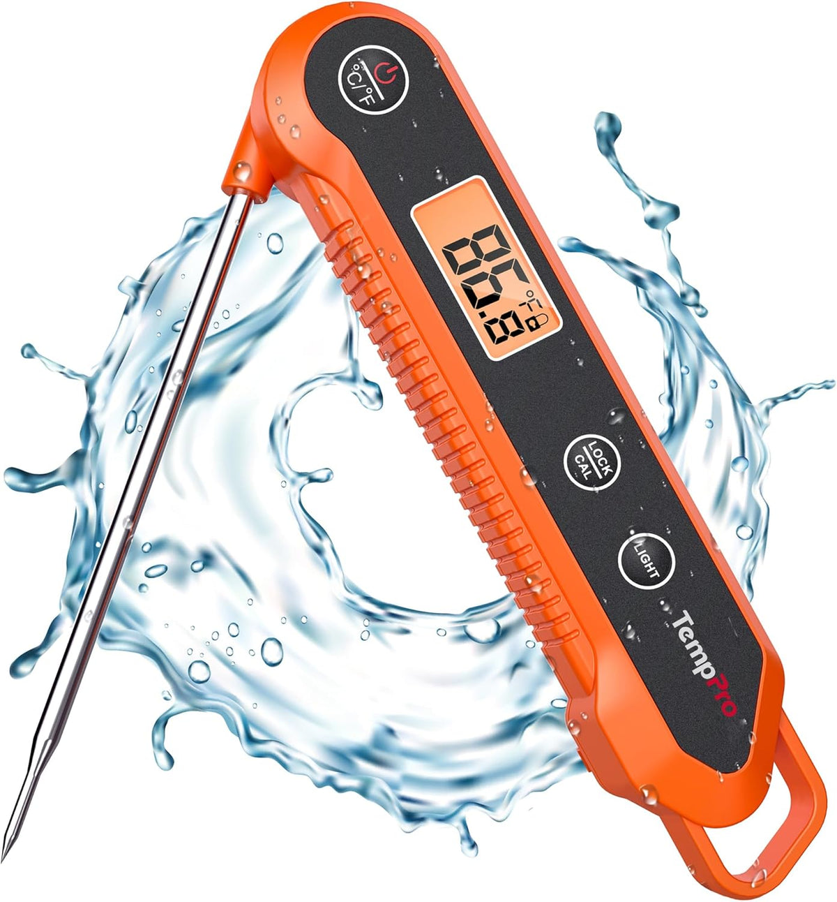 Kitchen Food Thermometer with Calibration & Backlight
