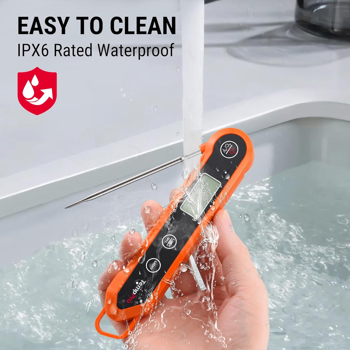 Kitchen Food Thermometer with Calibration & Backlight
