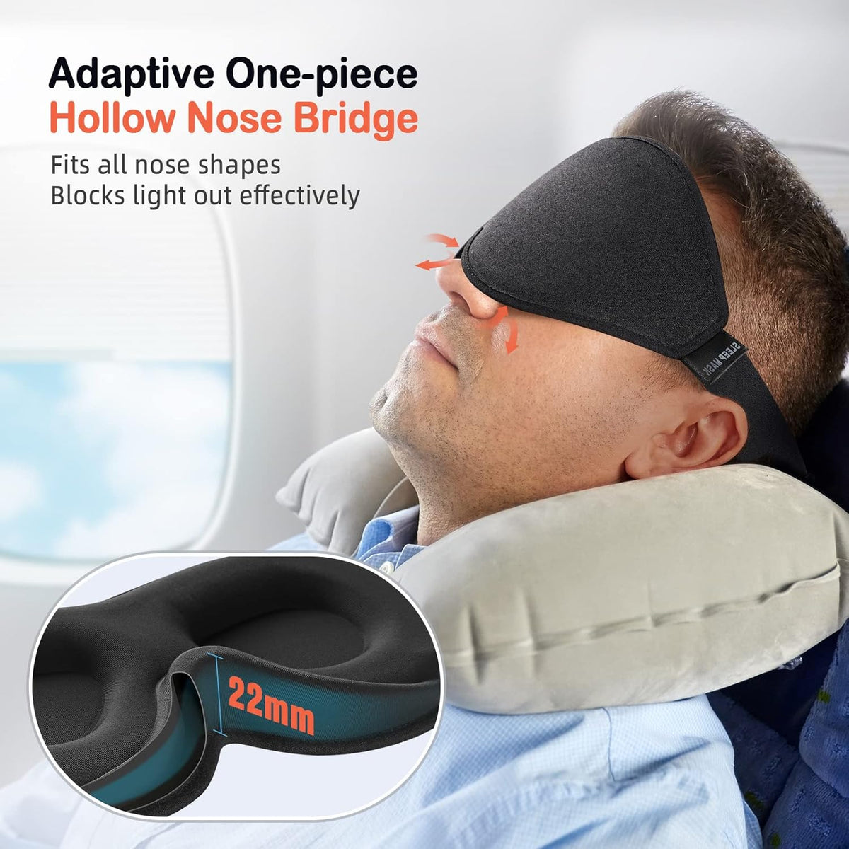 LitBear Sleep Mask for Side Sleeper Women Men
