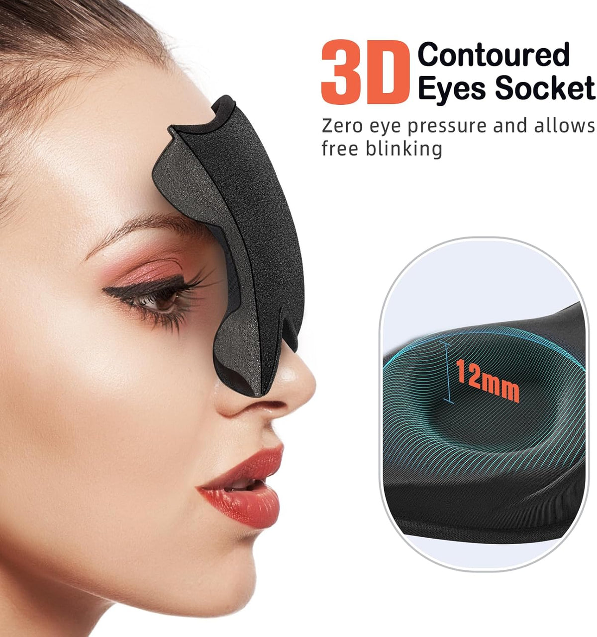 LitBear Sleep Mask for Side Sleeper Women Men
