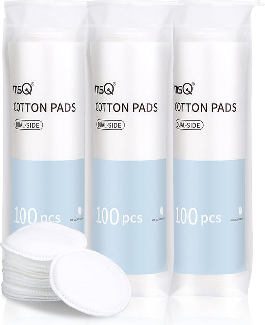 MSQ Cotton Rounds (300 Count), Makeup Remover Pads